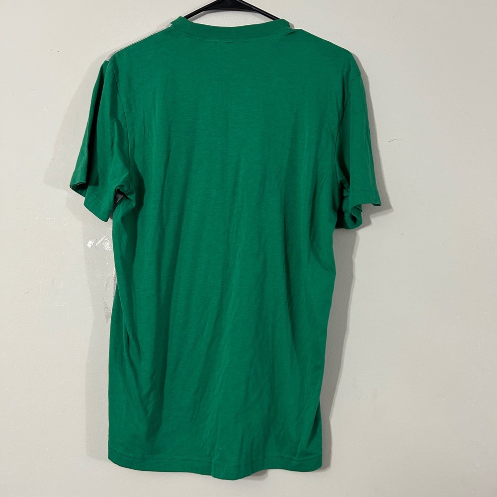 Adidas Colorblock T Shirt Green White Grey Logo Graphic Tee Men's Size Small - Picture 6 of 6